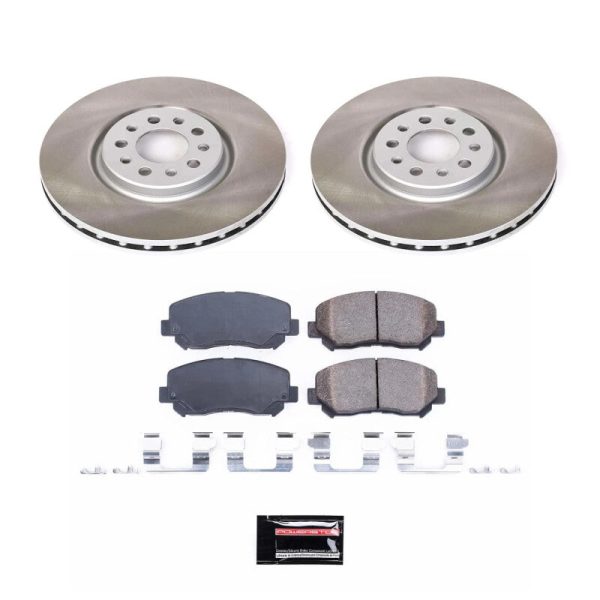 Power Stop 14-22 Jeep Cherokee Front Semi-Coated Rotor Kit Hot on Sale