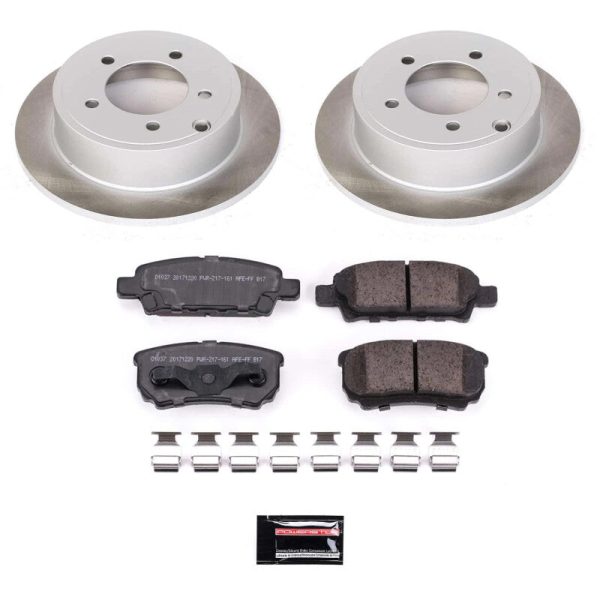 Power Stop 08-17 Mitsubishi Lancer Rear Semi-Coated Rotor Kit For Discount