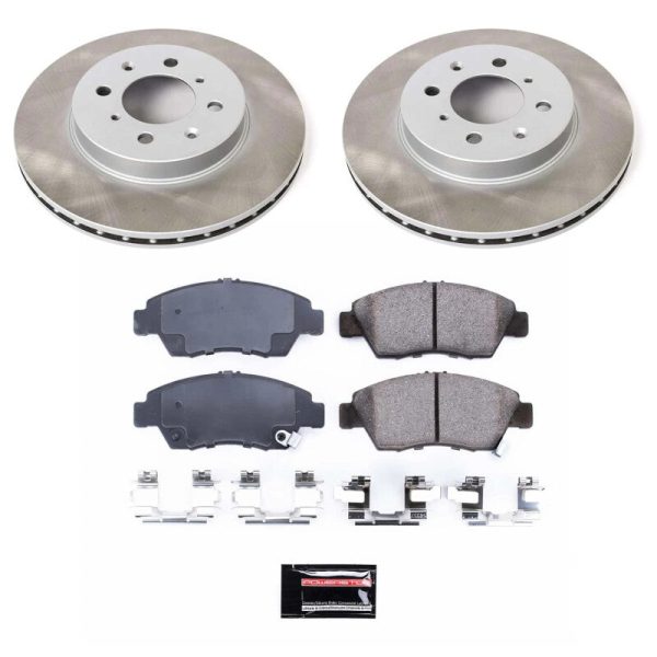 Power Stop 07-08 Honda Fit Front Semi-Coated Rotor Kit Fashion