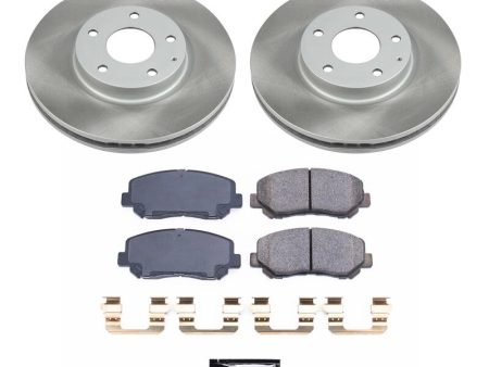 Power Stop 13-15 Mazda CX-5 Front Semi-Coated Rotor Kit For Cheap