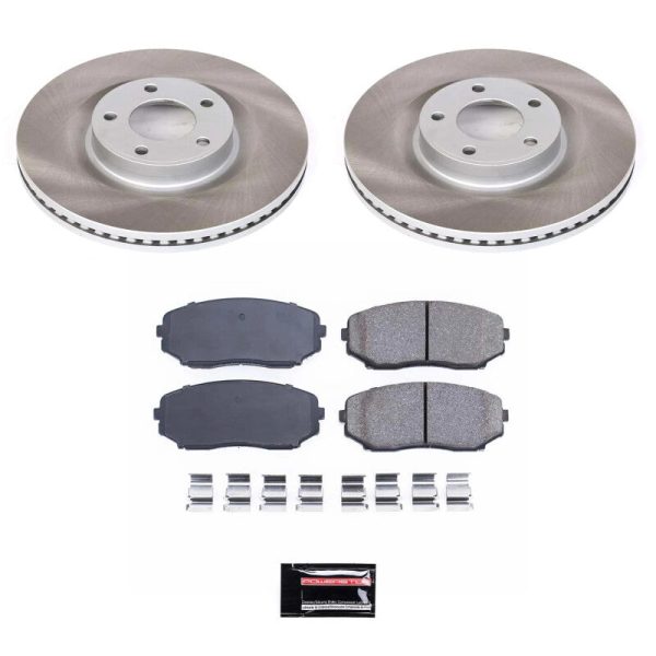 Power Stop 07-15 Lincoln MKX Front Semi-Coated Rotor Kit For Sale