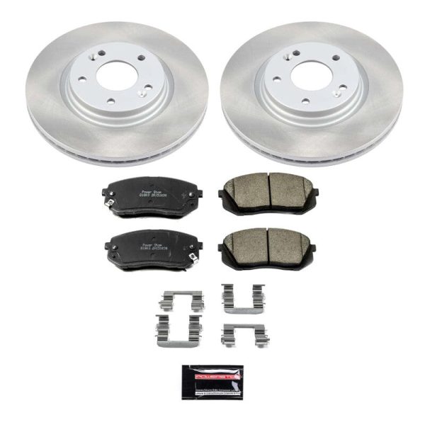 Power Stop 2015 Hyundai Sonata Front Semi-Coated Rotor Kit Hot on Sale