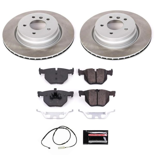 Power Stop 13-15 BMW X1 Rear Semi-Coated Rotor Kit Discount