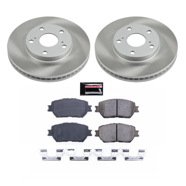 Power Stop 02-06 Toyota Camry Front Semi-Coated Rotor Kit Supply