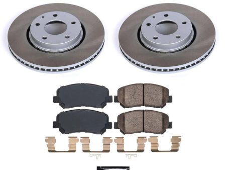 Power Stop 16-23 Mazda CX-5 Front Semi-Coated Rotor Kit Supply