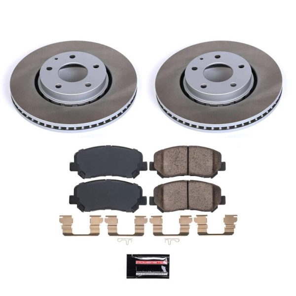 Power Stop 16-23 Mazda CX-5 Front Semi-Coated Rotor Kit Supply