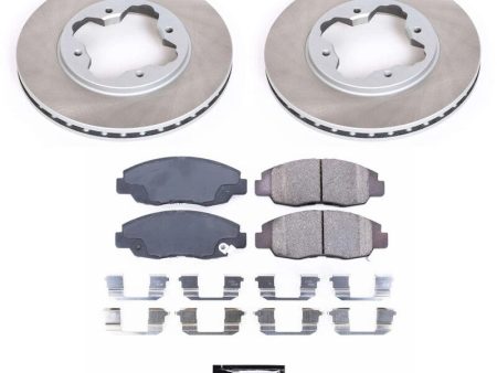 Power Stop 90-97 Honda Accord Front Semi-Coated Rotor Kit Supply