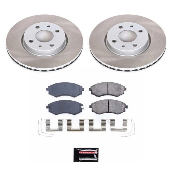 Power Stop 99-01 Hyundai Tiburon Front Semi-Coated Rotor Kit Cheap