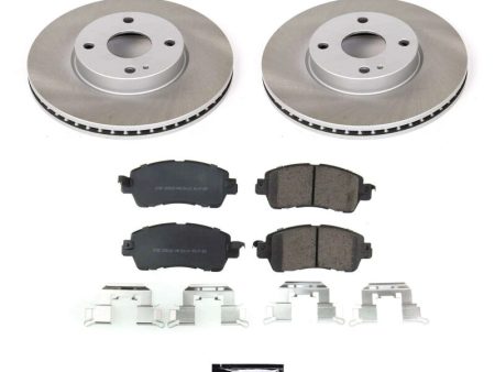 Power Stop 17-18 Toyota Yaris iA Front Semi-Coated Rotor Kit Sale