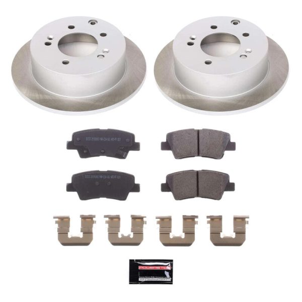 Power Stop 10-13 Kia Soul Rear Semi-Coated Rotor Kit Fashion