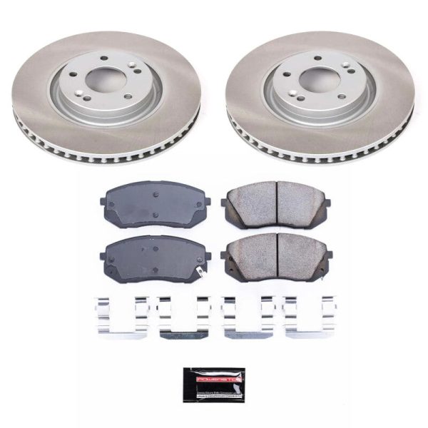 Power Stop 14-16 Kia Cadenza Front Semi-Coated Rotor Kit Fashion