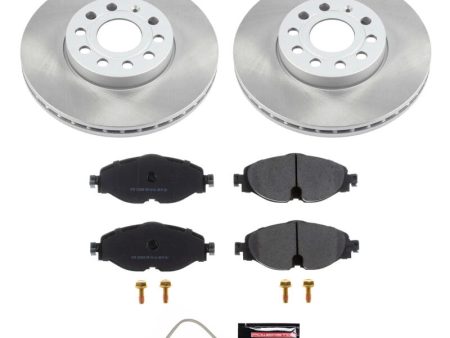 Power Stop 15-19 Volkswagen e-Golf Front Semi-Coated Rotor Kit For Discount