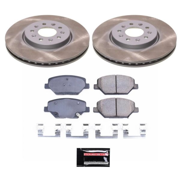 Power Stop 18-21 GMC Terrain Front Semi-Coated Rotor Kit For Discount