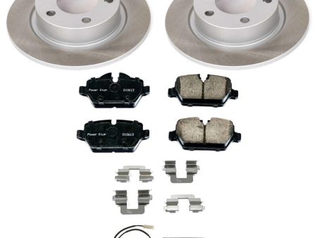 Power Stop 13-16 Mini Cooper Paceman Rear Semi-Coated Rotor Kit Cheap