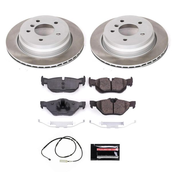 Power Stop 13-15 BMW X1 Rear Semi-Coated Rotor Kit For Sale