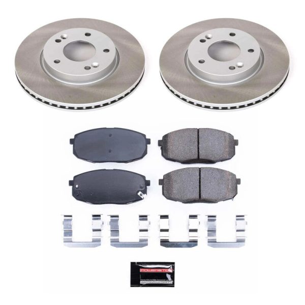 Power Stop 14-16 Kia Soul Front Semi-Coated Rotor Kit Hot on Sale