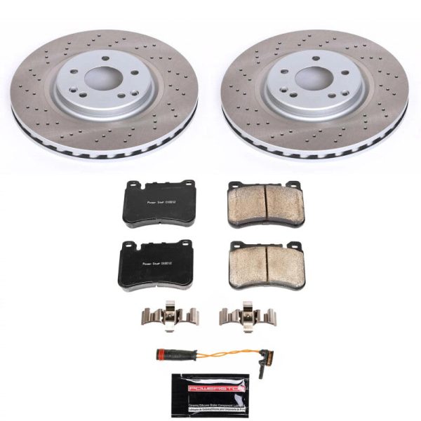 Power Stop 06-11 Mercedes-Benz SLK350 Front Semi-Coated Rotor Kit For Cheap