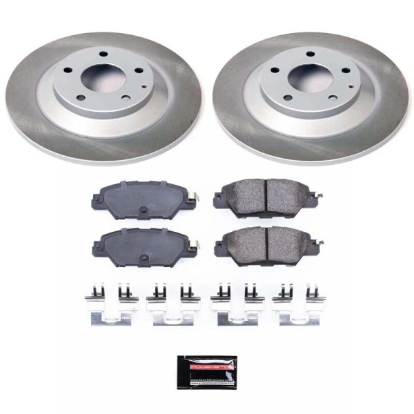 Power Stop 16-23 Mazda CX-5 Rear Semi-Coated Rotor Kit Supply