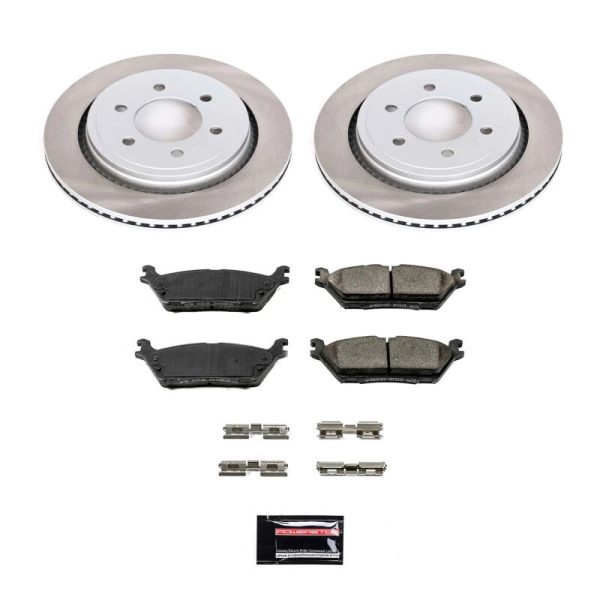 Power Stop 15-17 Ford F-150 Rear Semi-Coated Rotor Kit Supply