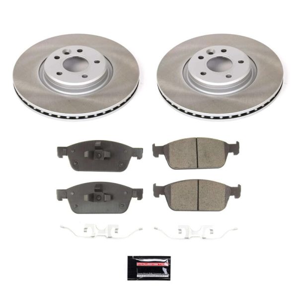 Power Stop 17-19 Lincoln MKC Front Semi-Coated Rotor Kit Supply