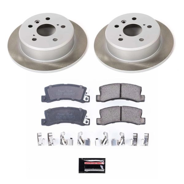 Power Stop 1999 Toyota Solara Rear Semi-Coated Rotor Kit Hot on Sale