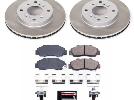 Power Stop 98-02 Honda Accord Front Semi-Coated Rotor Kit on Sale