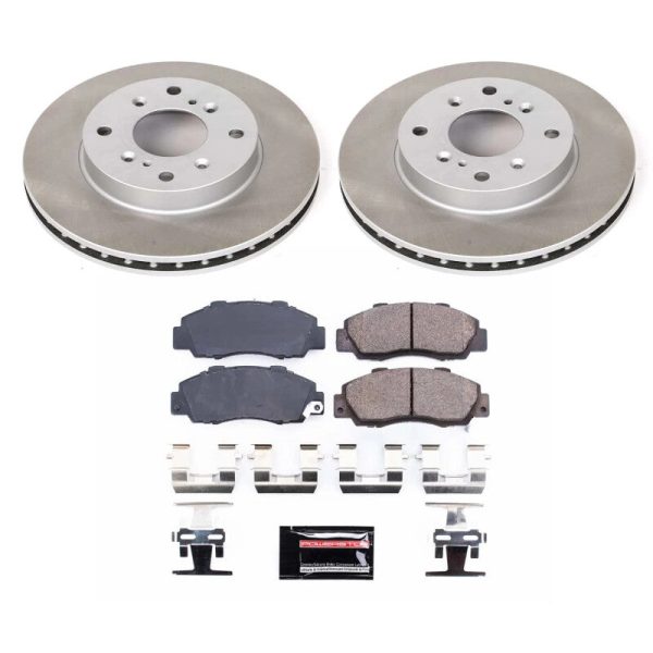 Power Stop 98-02 Honda Accord Front Semi-Coated Rotor Kit on Sale