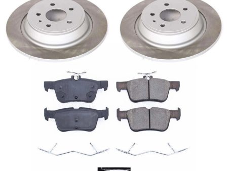 Power Stop 13-16 Lincoln MKZ Rear Semi-Coated Rotor Kit For Discount