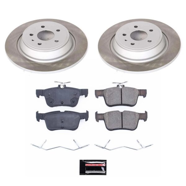 Power Stop 13-16 Lincoln MKZ Rear Semi-Coated Rotor Kit For Discount