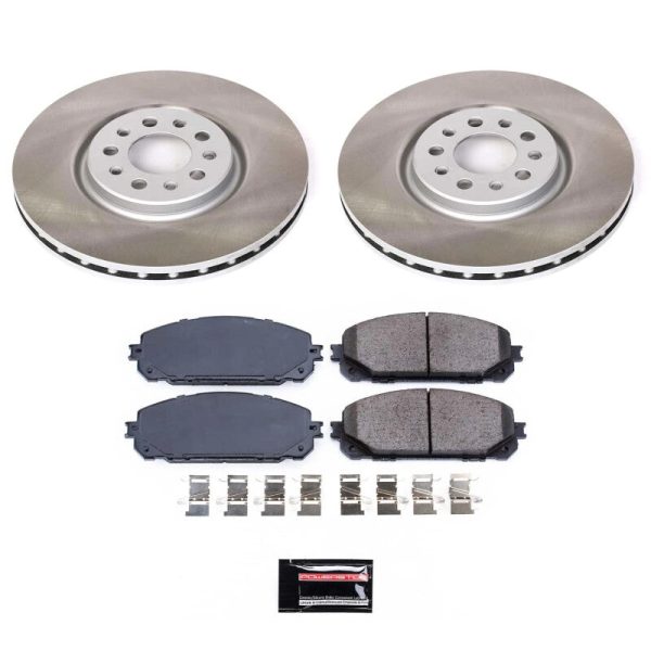 Power Stop 16-22 Jeep Cherokee Front Semi-Coated Rotor Kit on Sale