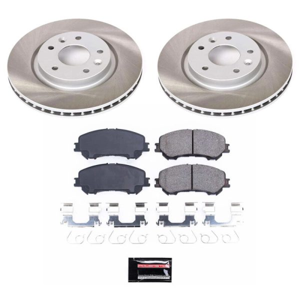 Power Stop 17-22 Nissan Rogue Sport Front Semi-Coated Rotor Kit Supply