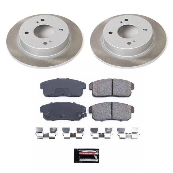 Power Stop 01-06 Nissan Sentra Rear Semi-Coated Rotor Kit Supply