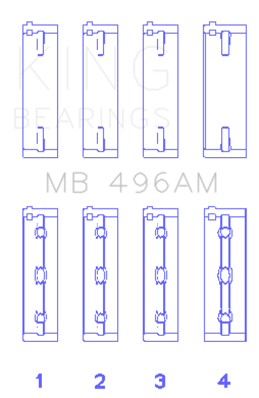 King Engine Bearings Mazda Kl V6 (Size +0.25mm) Main Bearing Set Sale