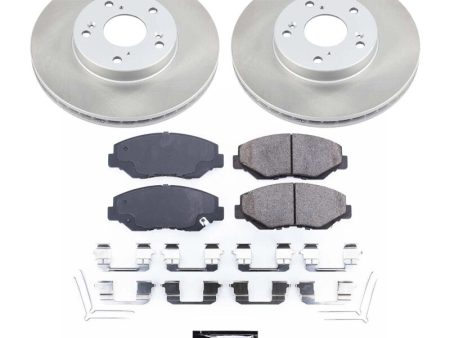 Power Stop 03-11 Honda Element Front Semi-Coated Rotor Kit Supply