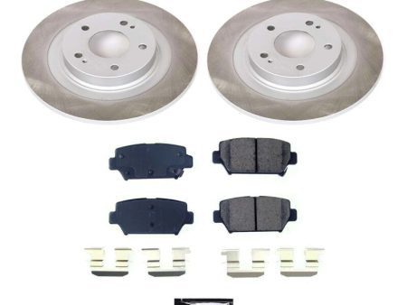 Power Stop 18-20 Mitsubishi Eclipse Cross Rear Semi-Coated Rotor Kit Hot on Sale