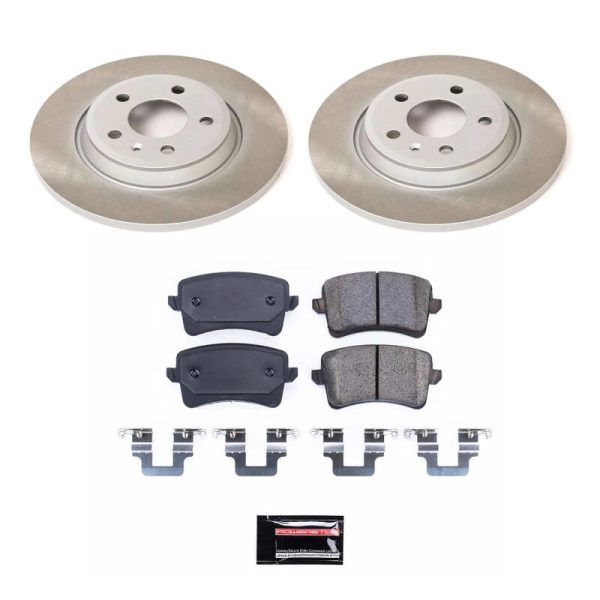 Power Stop 13-16 Audi allroad Rear Semi-Coated Rotor Kit Supply