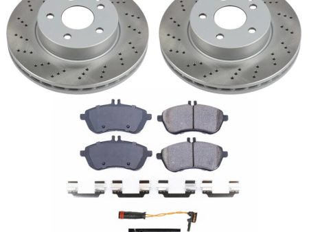 Power Stop 08-12 Mercedes-Benz C300 Front Semi-Coated Rotor Kit Fashion