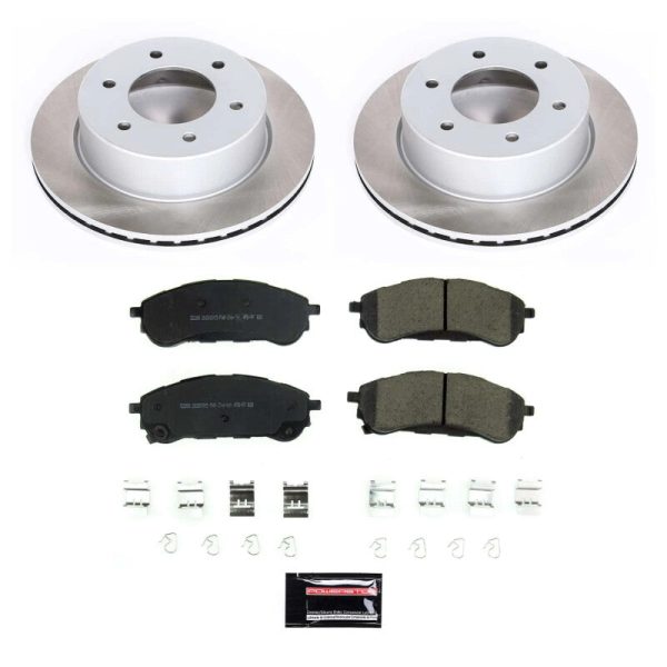 Power Stop 19-22 Ford Ranger Rear Semi-Coated Rotor Kit Hot on Sale