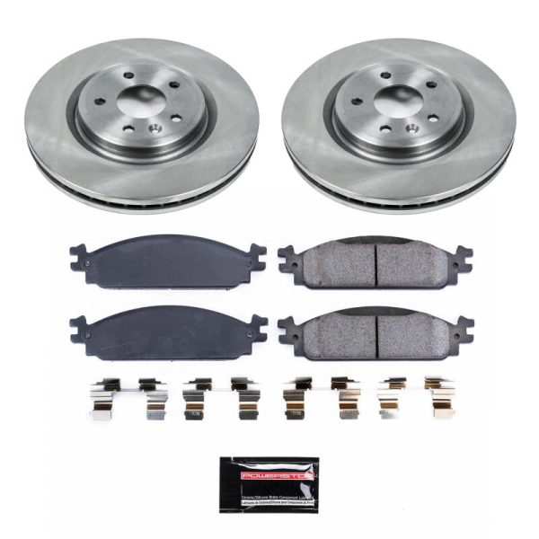 Power Stop 2010 Lincoln MKT Front Semi-Coated Rotor Kit For Discount