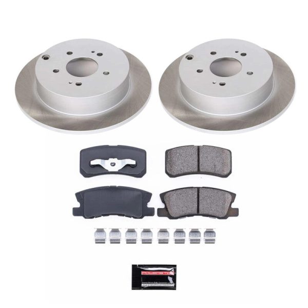 Power Stop 10-11 Mitsubishi Endeavor Rear Semi-Coated Rotor Kit For Sale