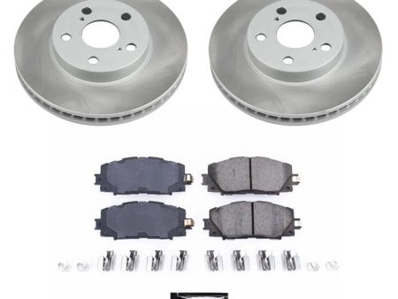 Power Stop 12-15 Toyota Prius Plug-In Front Semi-Coated Rotor Kit on Sale