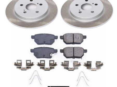 Power Stop 12-15 Toyota Prius Plug-In Rear Semi-Coated Rotor Kit Hot on Sale