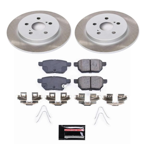 Power Stop 12-15 Toyota Prius Plug-In Rear Semi-Coated Rotor Kit Hot on Sale