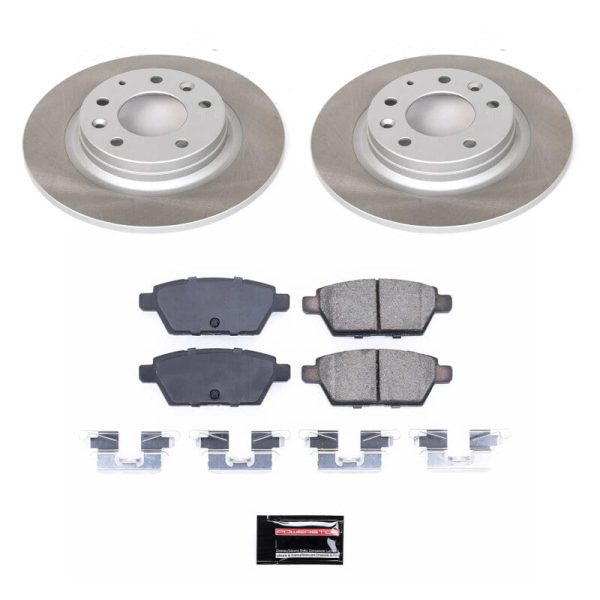 Power Stop 06-11 Mercury Milan Rear Semi-Coated Rotor Kit Online now