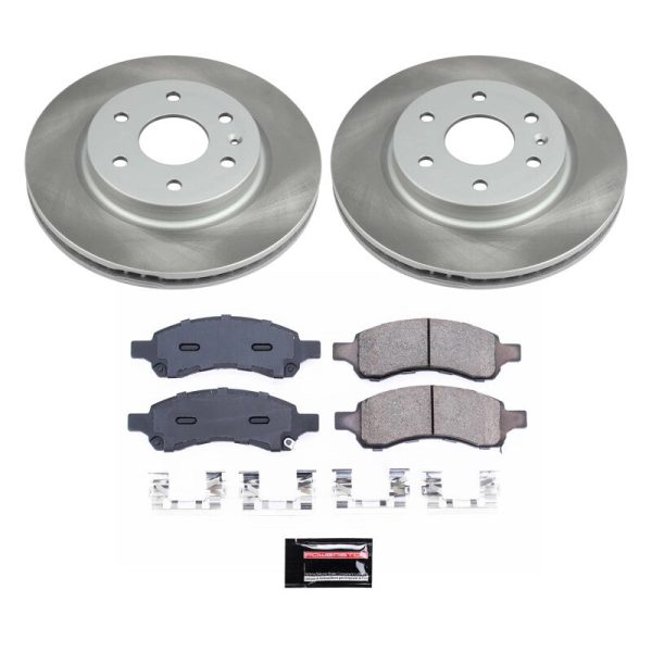 Power Stop 07-10 Saturn Outlook Front Semi-Coated Rotor Kit For Discount