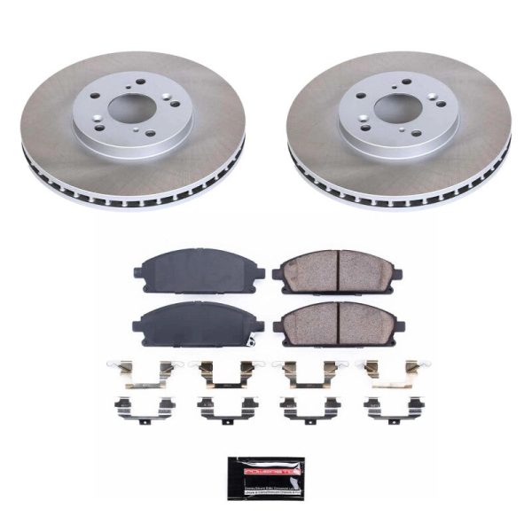 Power Stop 03-06 Acura MDX Front Semi-Coated Rotor Kit Fashion