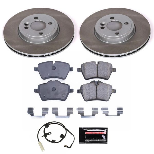 Power Stop 07-10 Mini Cooper Front Semi-Coated Rotor Kit Supply