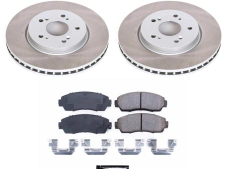 Power Stop 2012 Honda Crosstour Front Semi-Coated Rotor Kit Supply