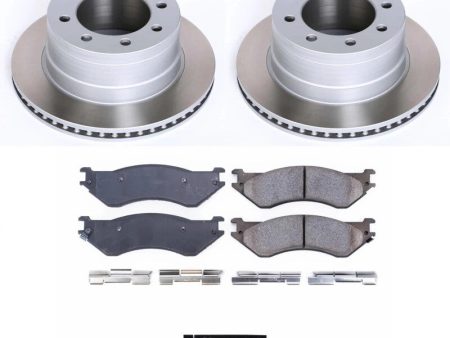 Power Stop 03-08 Dodge Ram 3500 Rear Semi-Coated Rotor Kit For Cheap