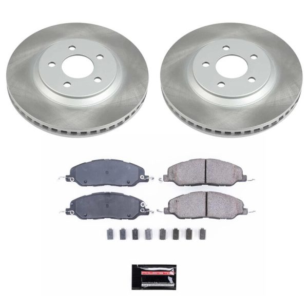 Power Stop 11-14 Ford Mustang Front Semi-Coated Rotor Kit Cheap